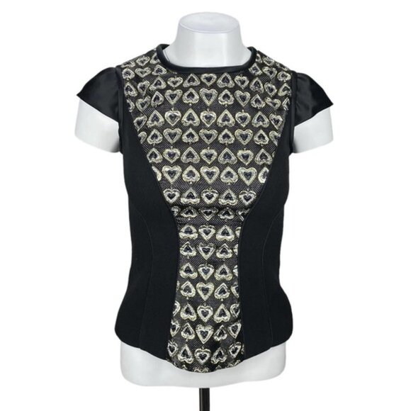 AQUILANO RIMONDI Silk Wool Blend Rear Zip Top Sz Small - Picture 1 of 6